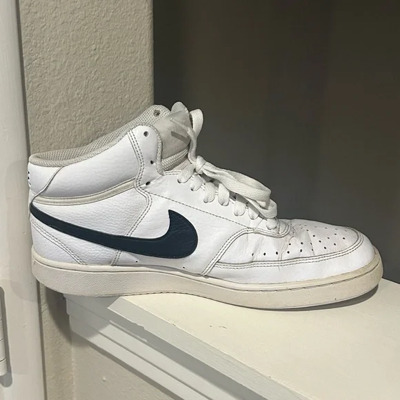 Nike Court Vision Mid White Black - Men’s Size 9.5 - Picture 3 of 9